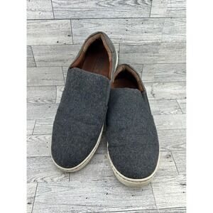 Born Women 10M Grey Wool Leather Slip On Sneakers Loafers F72842 CBHE19
